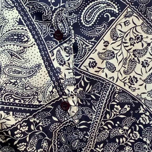 Paisley Button Down Blouse - Picture 3 of 5